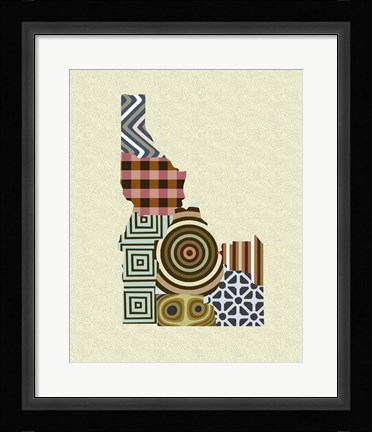 Framed Idaho State Map Print