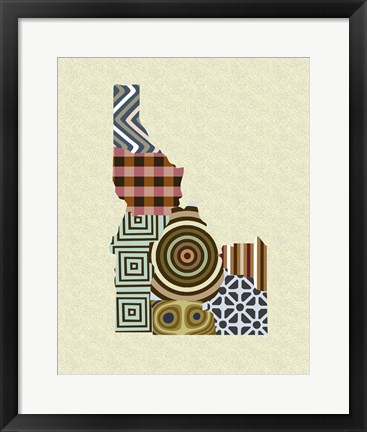 Framed Idaho State Map Print