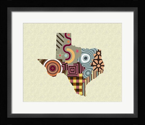 Framed Texas State Map Print