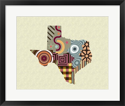 Framed Texas State Map Print