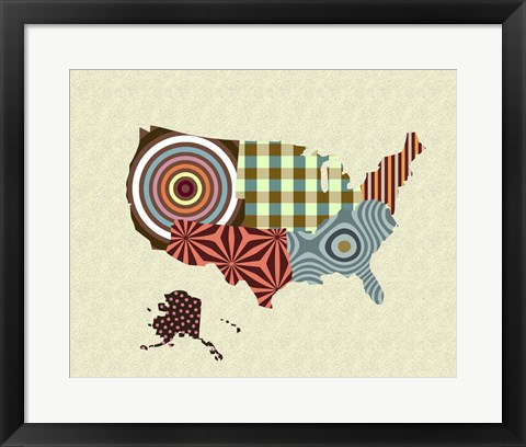 Framed USA Map Print