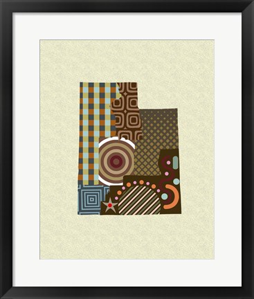 Framed Utah State Map Print