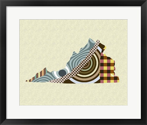 Framed Virginia State Map Print