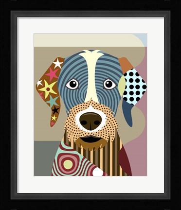 Framed German Wirehaired Pointer Print