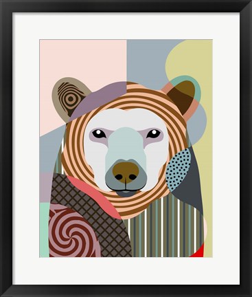 Framed Hunting Polar Bear Print