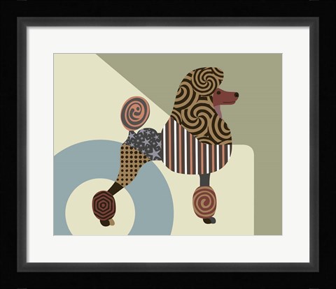 Framed Poodle Dog Print