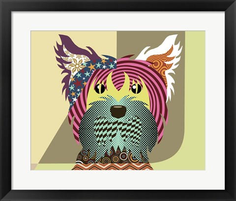 Framed Yorkshire Terrier Dog Print