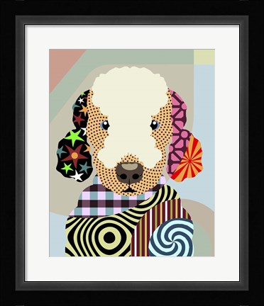 Framed Bedlington Terrier Print