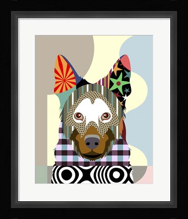 Framed Belgian Malinois Print