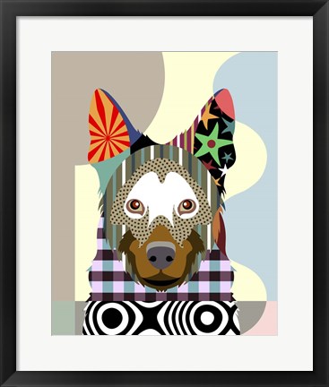 Framed Belgian Malinois Print