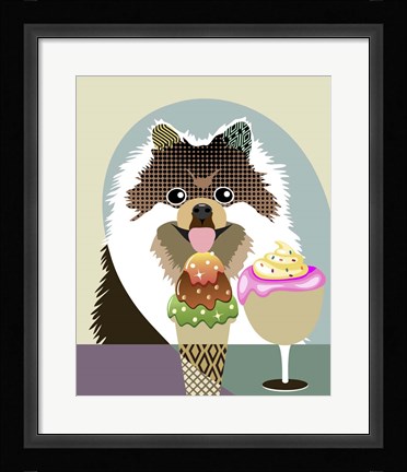 Framed Pomeranian Print