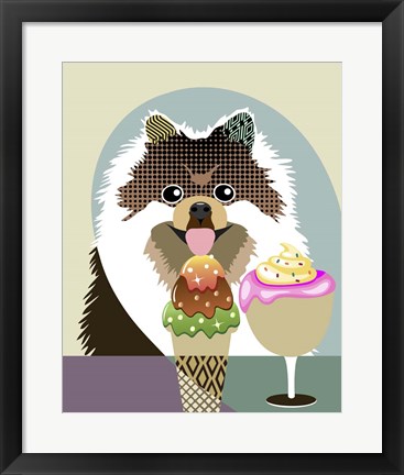 Framed Pomeranian Print
