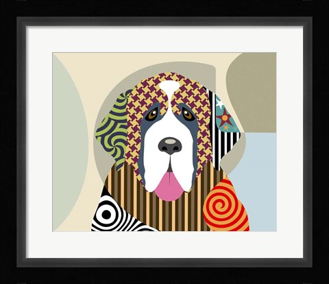 Framed Saint Bernard Print
