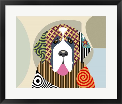Framed Saint Bernard Print