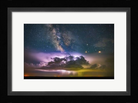 Framed Milky Way Monsoon Print Print