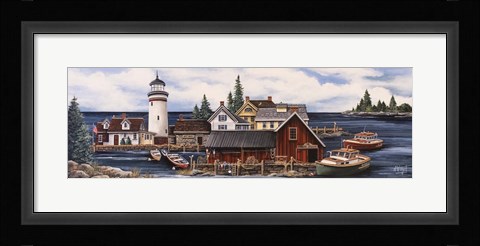Framed Wide Harbor Print