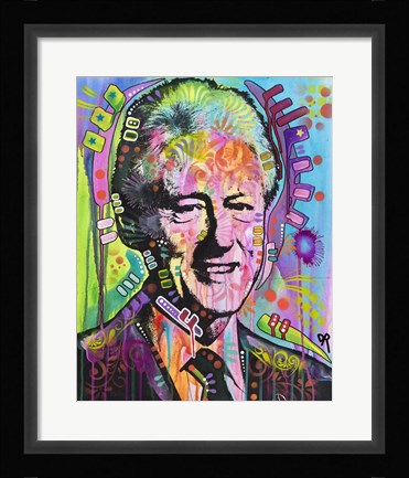 Framed Bill Clinton Print