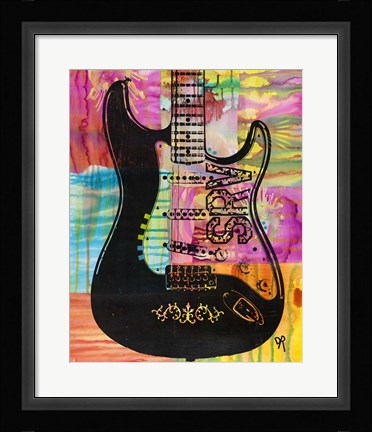 Framed SRV Guitar Print