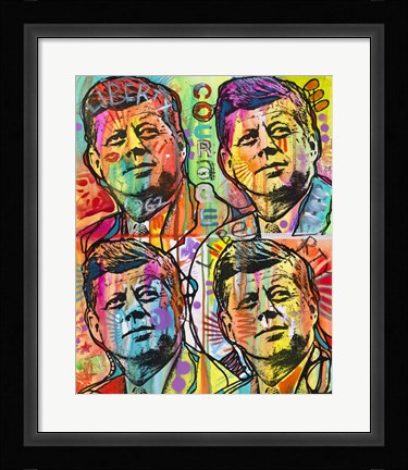 Framed JFK 4 up Print
