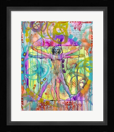 Framed Vitruvian Man Print