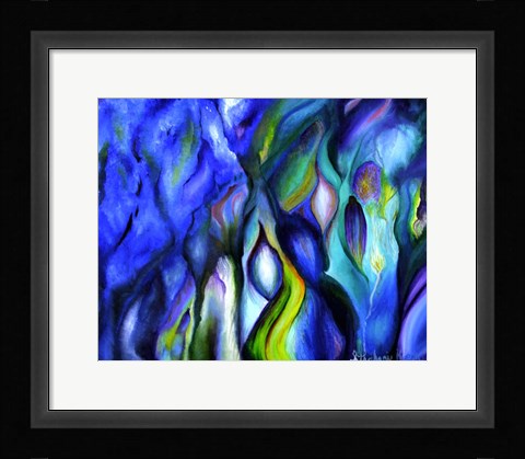 Framed Blue Genesis Print