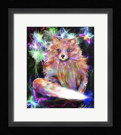 Framed Galaxy Baby Fox Print