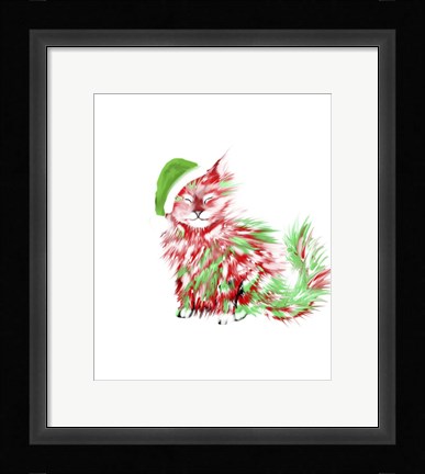 Framed Cat Christmas Print