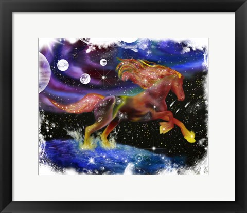 Framed Fire Horse Print