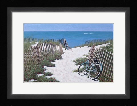 Framed Beach Bike Print