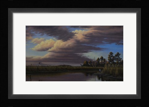 Framed Sunset On Wicomico Creek Print
