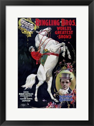 Framed Ringling Bros. World's Greatest Shows Print