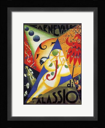 Framed Cavneval di Alassio Print