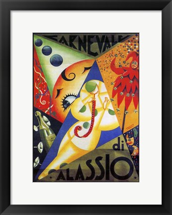 Framed Cavneval di Alassio Print