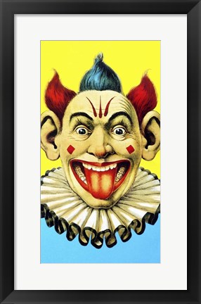 Framed Circus Clown Print
