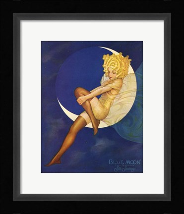 Framed Blue Moon Silk Stockings Print