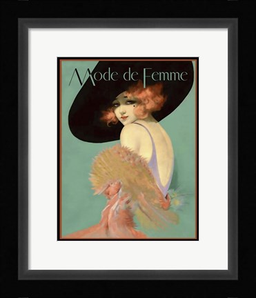 Framed Mode de Femme Print