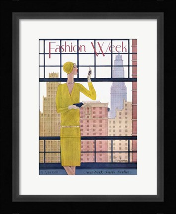 Framed Fashion Week 1928 Print