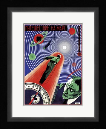 Framed Journey To Mars Russian Constructivist Print