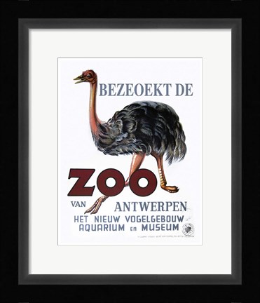 Framed Bezeoekt de Zoo Print