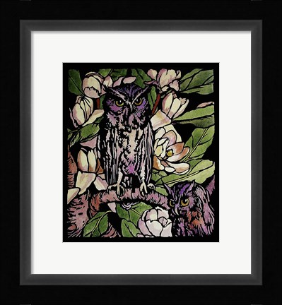 Framed Owls Print