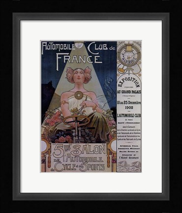 Framed Poster Livemont 1902 Car Dion Bouton Print