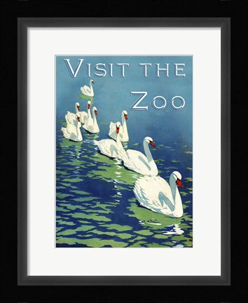 Framed Visit the Zoo Print