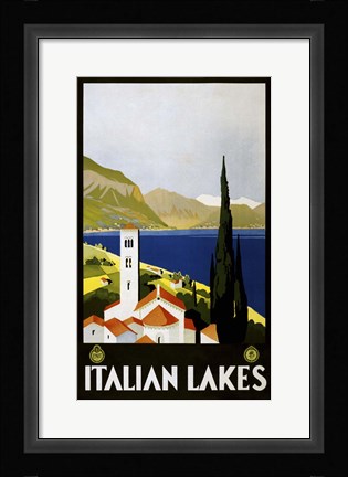 Framed Italian Lakes Print