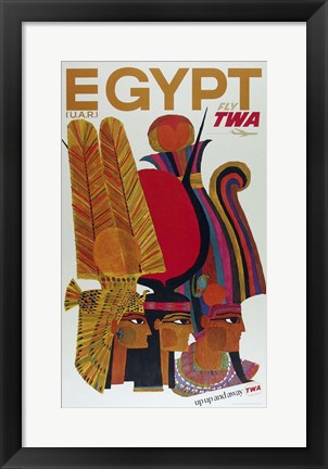 Framed Egypt Fly TWA Print