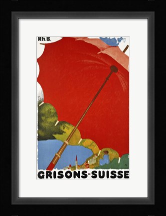Framed Grisons Suisse Print