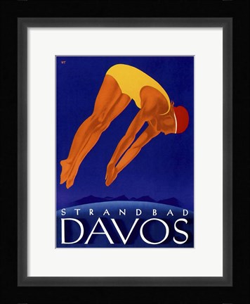 Framed Strandbad Davos Print