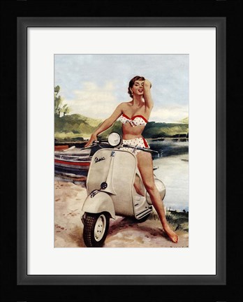Framed Vespa Print