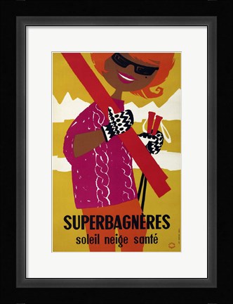 Framed Superbagneres Print