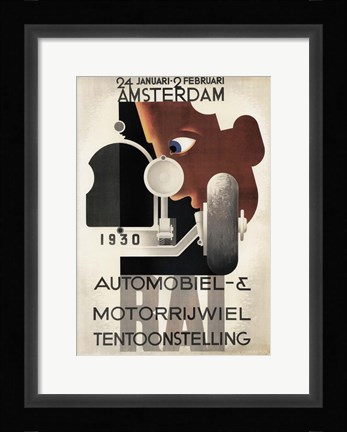 Framed Amsterdam 1930 Automobiel Print