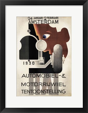 Framed Amsterdam 1930 Automobiel Print